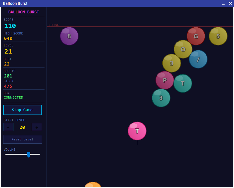 Balloon Burst Morse game