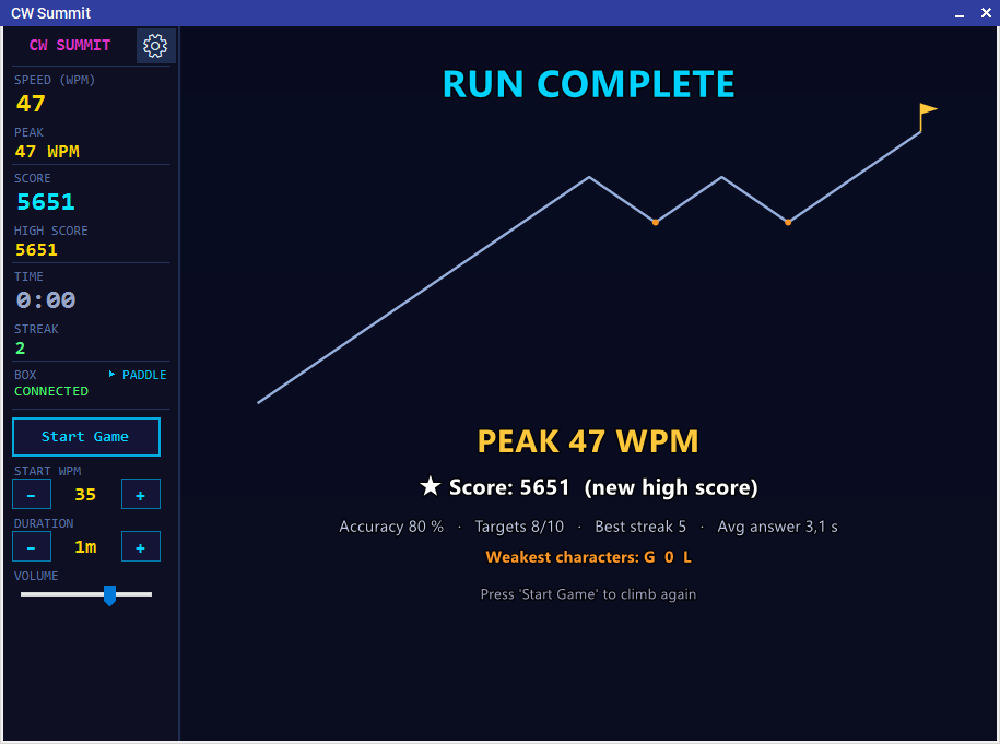 CW Summit speed-climbing game